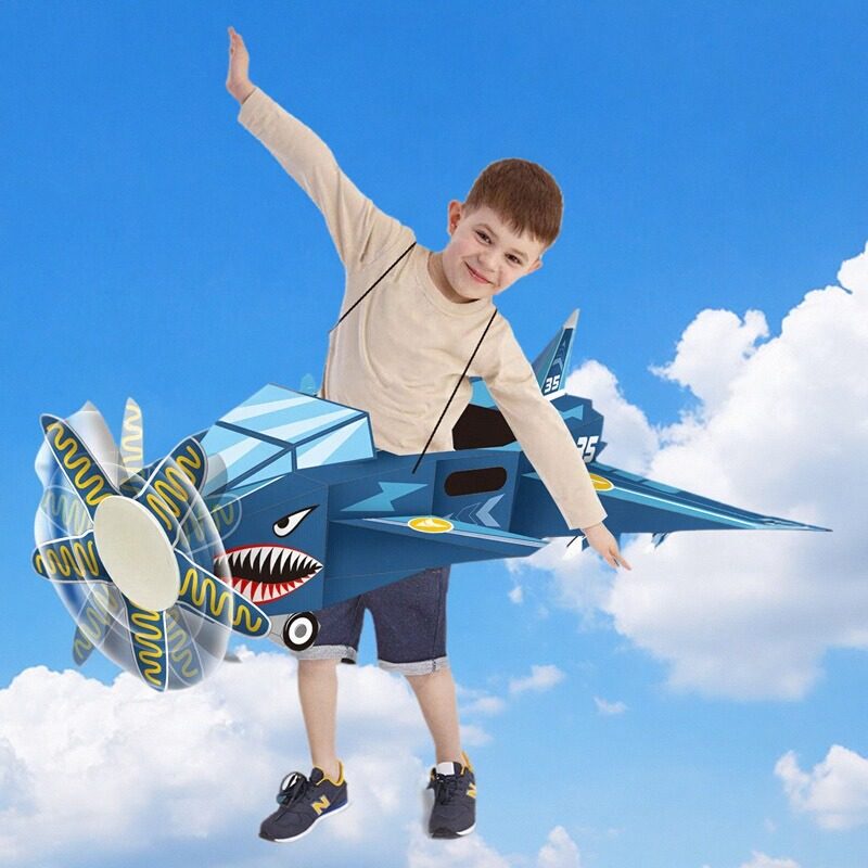 飞机儿童可穿戴纸箱玩具3DIY材料手工制作模型男孩女孩纸盒壳坦克,玩具/童车/益智/积木/模型,其他手工制作,淘宝优惠券,粉丝福利购,淘宝优惠卷