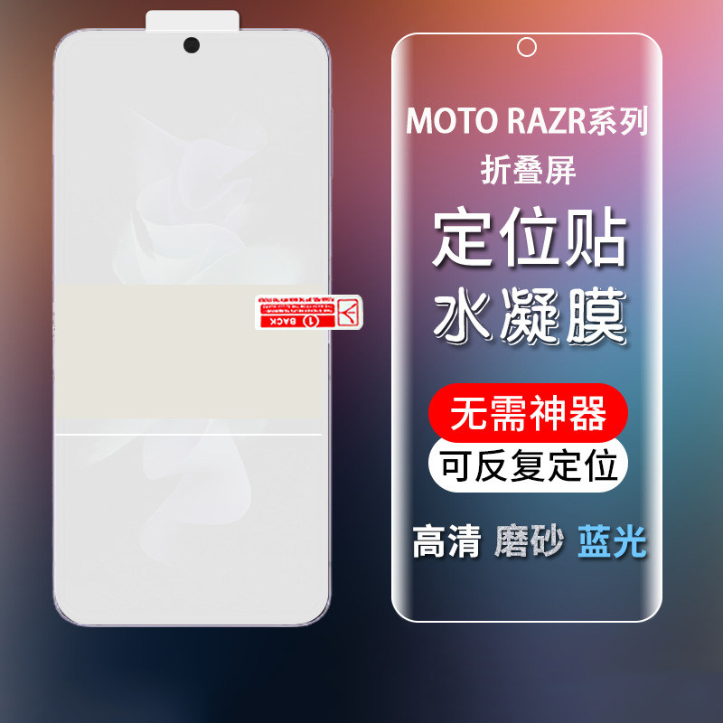 适用MOTO Razr40/Ultra高清定位贴Razr2022折叠屏手机膜tpu水凝膜磨砂防指纹水凝膜Razr 40Ultra软膜