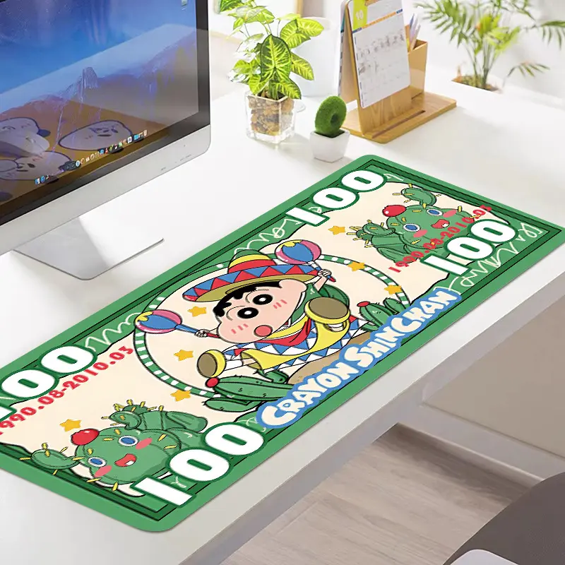 卡通百元鼠标垫大号电脑桌垫游戏垫防滑锁边加厚网咖电竞桌垫