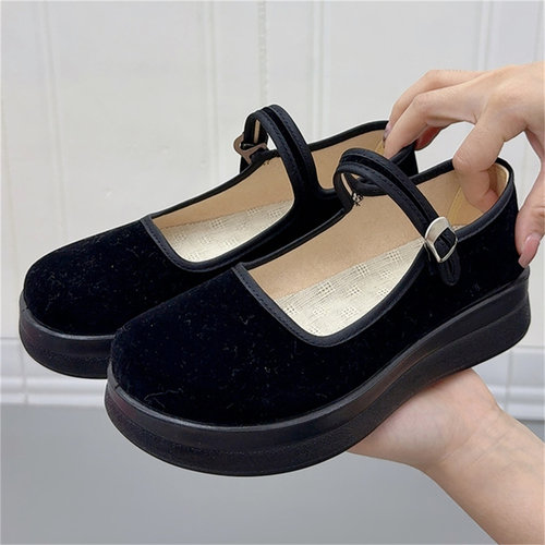 黑色工作鞋酒店上班通勤女单鞋