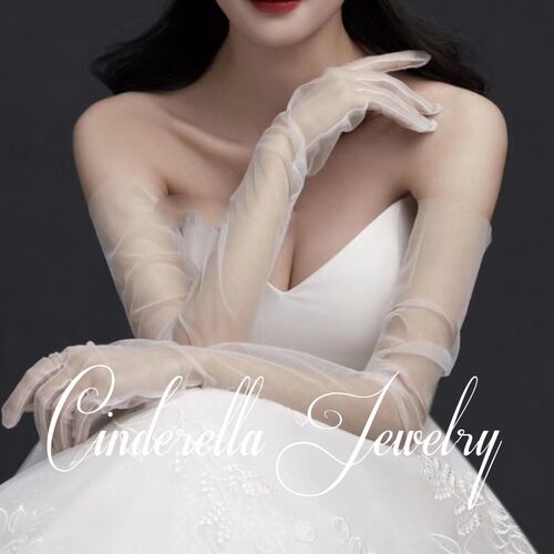 直销婚纱手套薄纱网新娘结婚礼服
