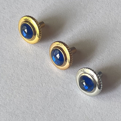 罗西尼原装5791把头5902调时按钮金色镶蓝钻5901银色表冠把芯6901