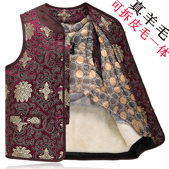 【天天特价】女士羊毛马甲冬中老年皮毛一体加厚羽绒坎肩妈妈装真
