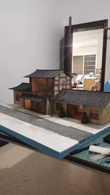 博物馆建筑模型定制现代古代庭院风格模型制作复原老房子复原定做