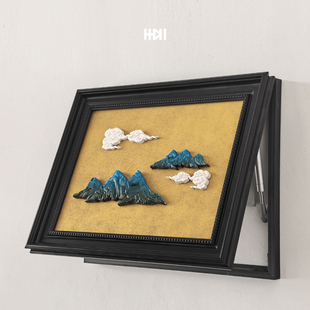 《有靠山》好运平安液压杆电表箱电表盒遮挡水泥立体浮雕装饰画