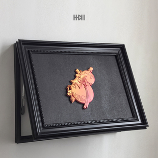 东方美学《福禄》液压杆电表箱电表盒遮挡水泥立体浮雕雕塑装饰画