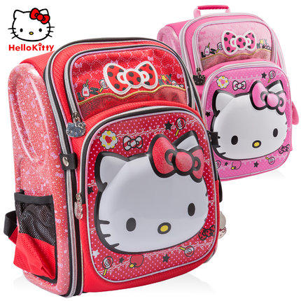 正品Hello Kitty减负太空包凯蒂猫小学生定型书包女款双肩背3196