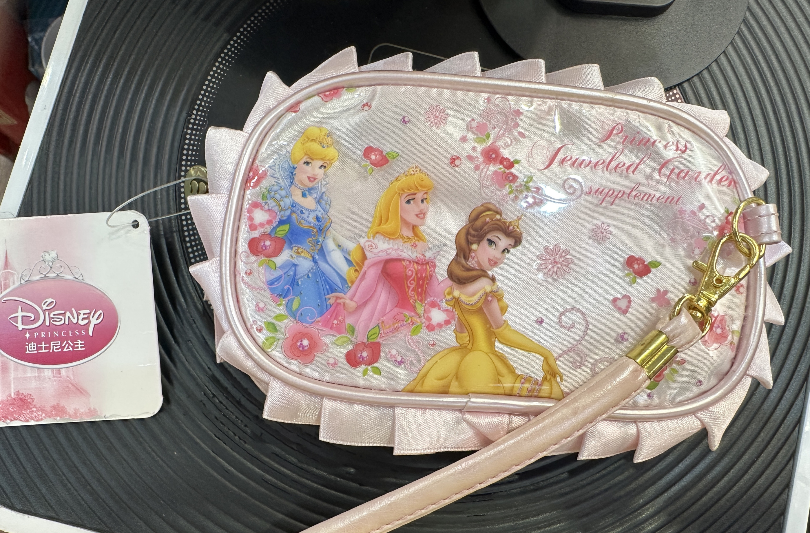 迪士尼正品白雪公主儿童零钱包手拎包卡片包化妆包