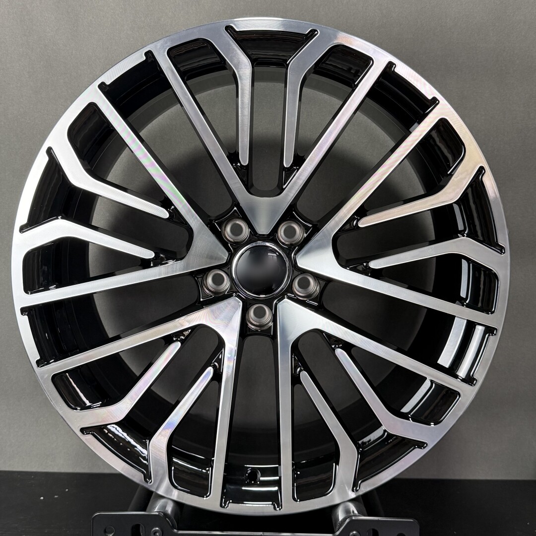 奥迪A6/A5/A7/A8/Q7/Q8锻造轮毂19/20/22寸亮黑色亮面轻量化钢圈