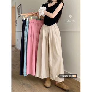 设计感棉麻阔腿山本裤 高腰宽松九分裤 女夏季 休闲裤 子 2025新款 韩版