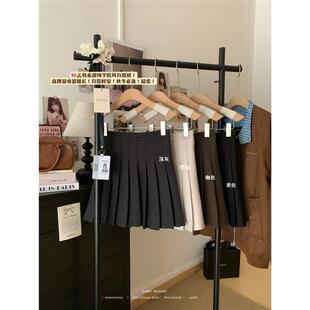 甜辣学院风加厚毛呢百褶短裙女秋季 高腰防走光a字半身裙 2025新款