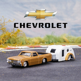 美驰图1 64运输车队拖车合金模型收藏摆件1967雪佛兰Chevrolet男