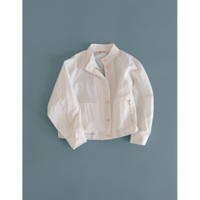 Ohh Cake Rhea瑞亚 亚麻棉立领短外套 | 经典百搭 轻实用主义夹克