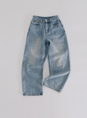 Ohh Cake Ryder瑞德 磨白浅水洗直筒牛仔裤 | 复古松弛 中性百搭