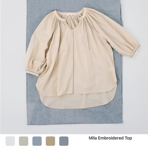 Ohh Cake Mila Embroidered Top米拉刺绣上衣 夏季度假 防晒衬衫