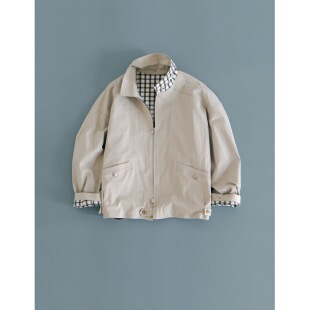 复古都市 Ohh 撞色重工翻领夹克外套 Kit基特 有型拉链上衣 Cake