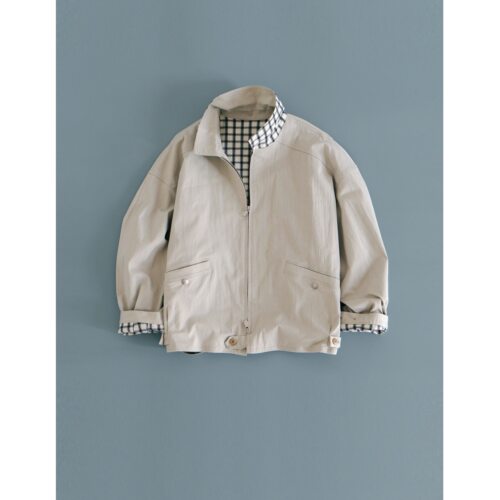 Ohh Cake Kit基特 撞色重工翻领夹克外套 |复古都市 有型拉链上衣