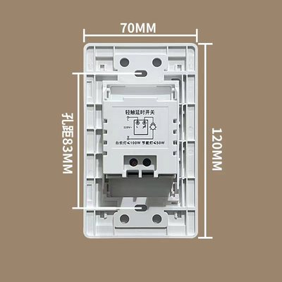 120延迟面板触感应仓库灯楼道型关时延8自动11触摸开关家用暗装轻