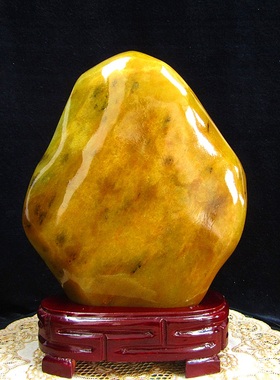 天然玉石金玉满堂黄龙玉原石摆件