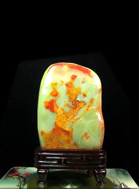 天然阿富汗青玉原石奇石摆件