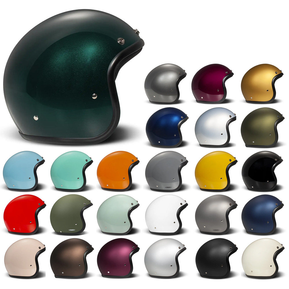 意大利DMD Retro摩托车玻璃纤维复古头盔 纯色版 2025款[代购]