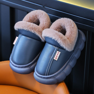 冬季新款儿童棉鞋男童女厚底防滑室内家居冬天加绒保暖亲子棉拖鞋