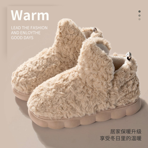 女士毛绒棉鞋棉鞋简约