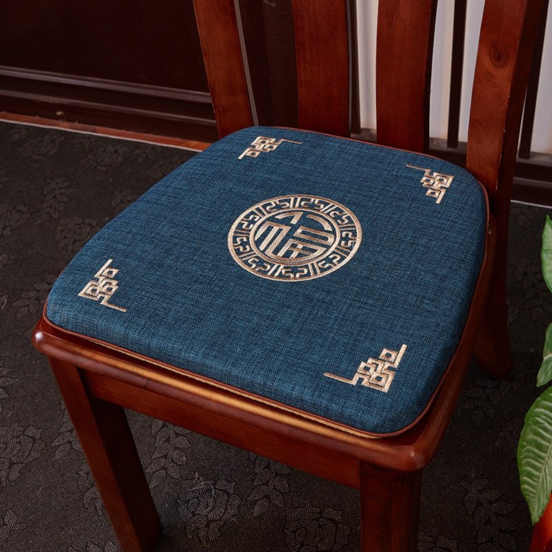 新中式餐椅坐垫实木椅子垫子防滑屁股垫久坐保暖亚麻手感可拆洗,居家布艺,椅垫,淘宝优惠券,粉丝福利购,淘宝优惠卷