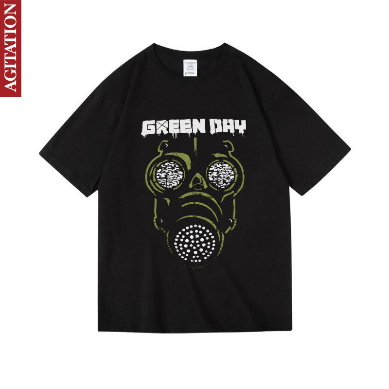 greenday绿日美国朋克乐队摇滚衣服纯棉短半袖T恤女男中性款BF风