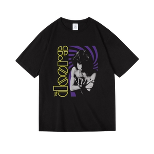 莫里森the doors大门乐队morrisons印花周边纯棉短袖T恤女男中性