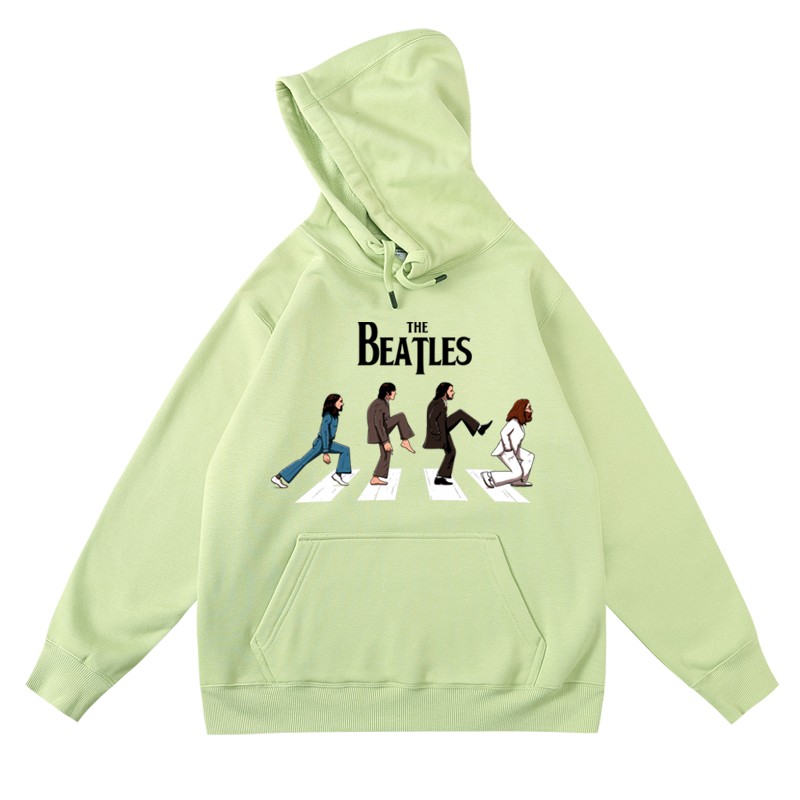 乐队秋冬加绒男女款套头帽衫