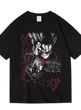 枪神Trigun法修潮流日系二次元卡通动漫纯棉短半袖T恤男夏青少年