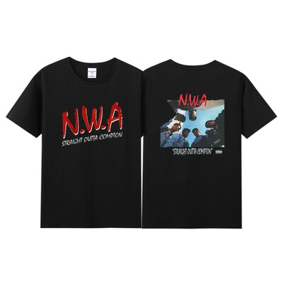 西海岸匪帮嘻哈BF风圆领短袖T恤