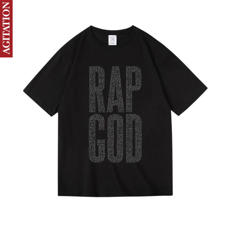 潮牌eminem艾米纳姆爷周边衣服说唱嘻哈饶舌hiphopT恤短袖女男夏