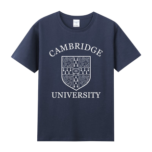 bf学院风欧美英国剑桥大学Cambridge学霸印花纯棉短袖男女款T恤夏