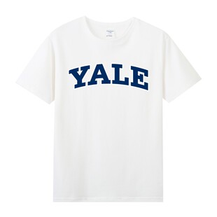 ncaa美国耶鲁大学yale学霸学生周边印花纯棉圆领短袖T恤男女bf