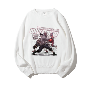 秋冬情侣男女同款宽松潮流圆领卫衣套头衫街球德鲁大叔凯里欧文