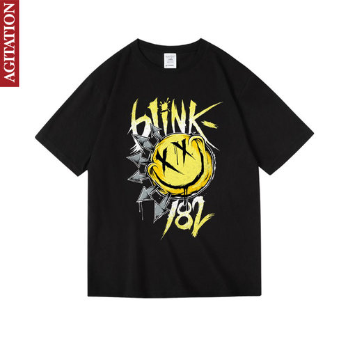 blink-182周边衣服摇滚美式朋克乐队纯棉短半袖T恤夏季音乐节女男-封面