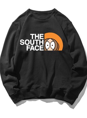 潮牌动漫southpark南方公园kenny印花春秋冬圆领无帽衫长袖卫衣男
