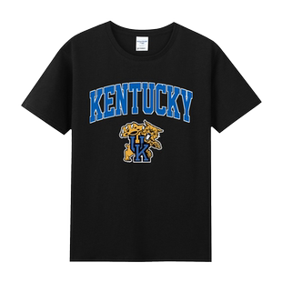 美式美国Kentucky肯塔基大学ncaa印花周边纯棉短袖男女款T恤夏bf
