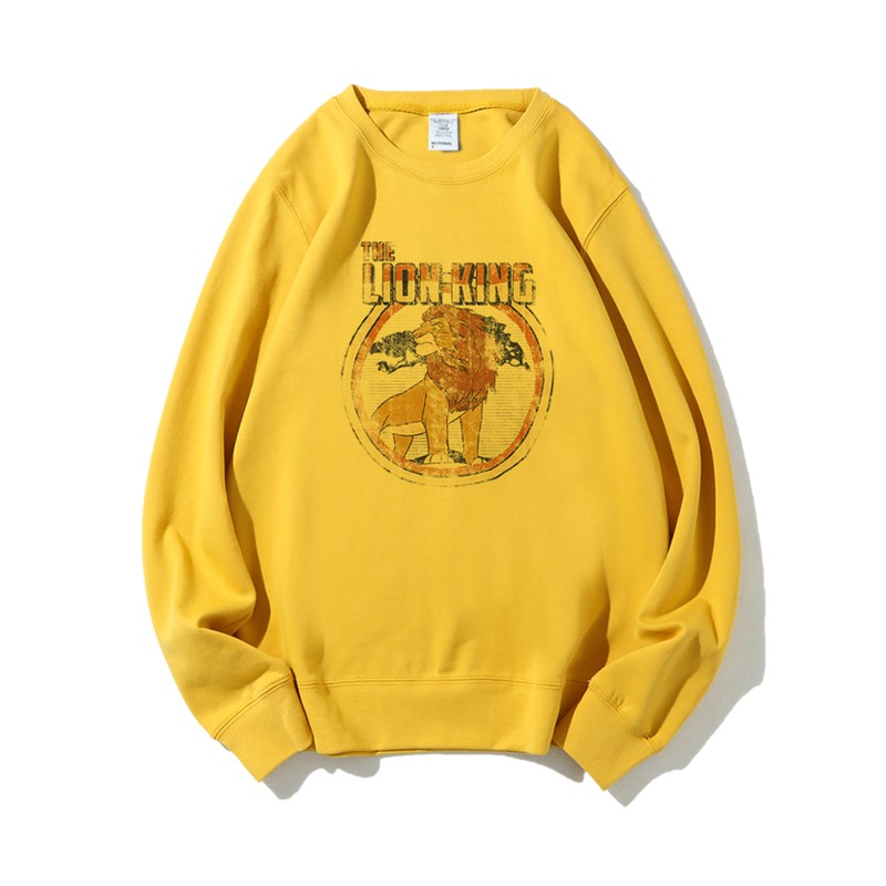 秋冬情侣男款宽松潮流圆领卫衣套头衫美式动漫电影狮子王lion辛巴