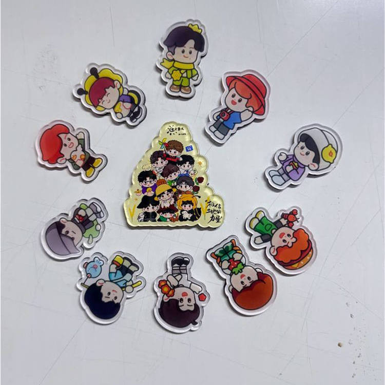 十个勤天成品冰箱贴亚克力高透磁吸展示种地少年异形满磁