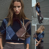 新品 401 女装 2026春季 圆领菱形纹针织衫 5755052 5755152 054