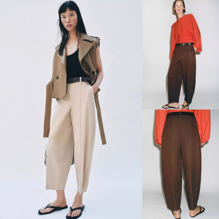 新品 711 女装 4387074 700 低腰休闲通勤配腰带气球裤 2026春季