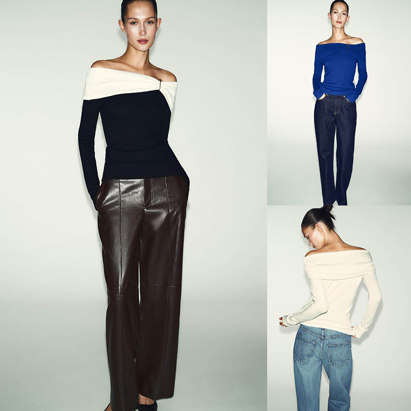 2026春季新品 女装 长袖直筒领口露肩镶饰上衣 0264304 093 712,女装/女士精品,民族服装/舞台装,淘宝优惠券,粉丝福利购,淘宝优惠卷