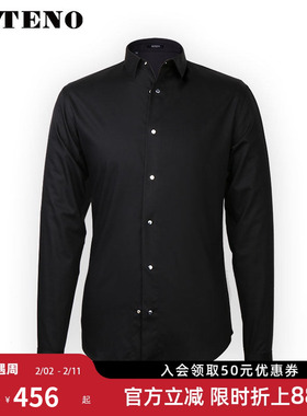 ZOTENO/左天奴男士商务衬衫正装高档钢扣长袖衬衣修身时尚A3C021