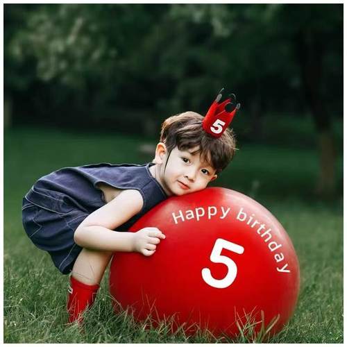 小红书红色皇冠毛毡生日帽儿童男女孩周岁派对氛围拍照道具装饰