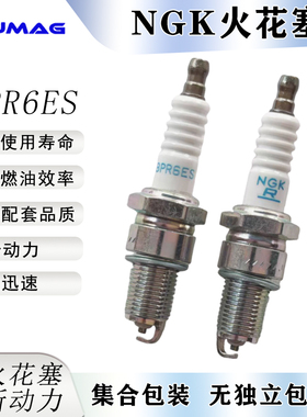 NGK火花塞BPR6ES适合170F190F双缸汽油发动机原厂正品BPR6ES润通