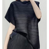 高端新款 特别百搭短袖 上衣显瘦恤衫 三宅系列褶皱女夏季 女装 透气