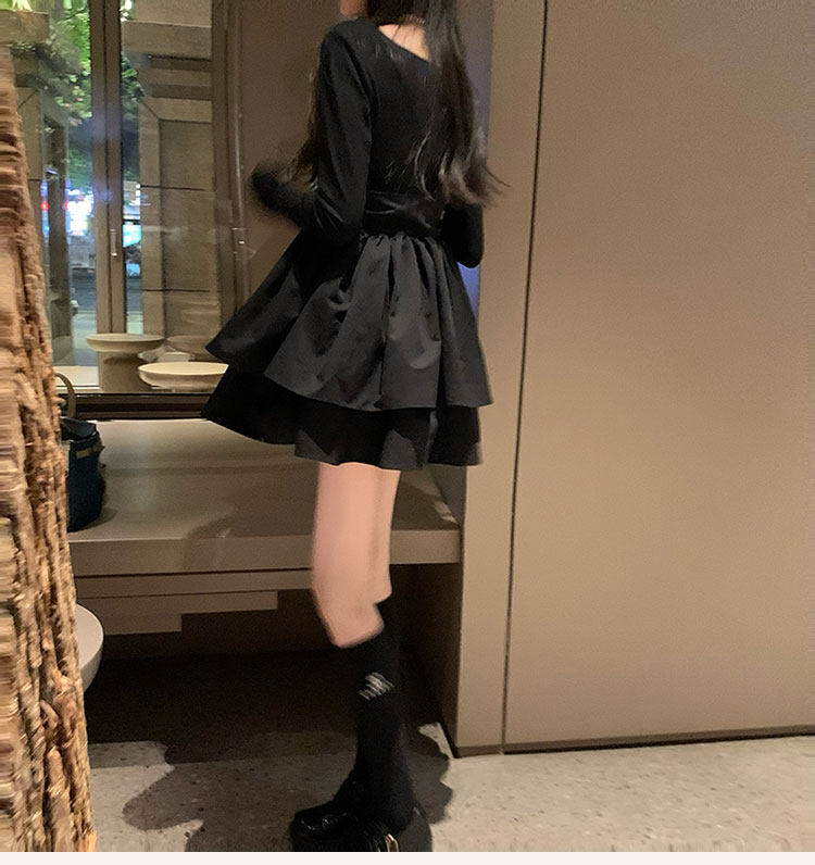 TUANTUANJIA 여성 의류 패턴 의류 샘플 슬림 드레스 하단 사각형 칼라 투투 스커트 종이 패턴 1336 의류 샘플